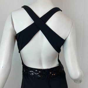 Beaded Open Back Strap Formal